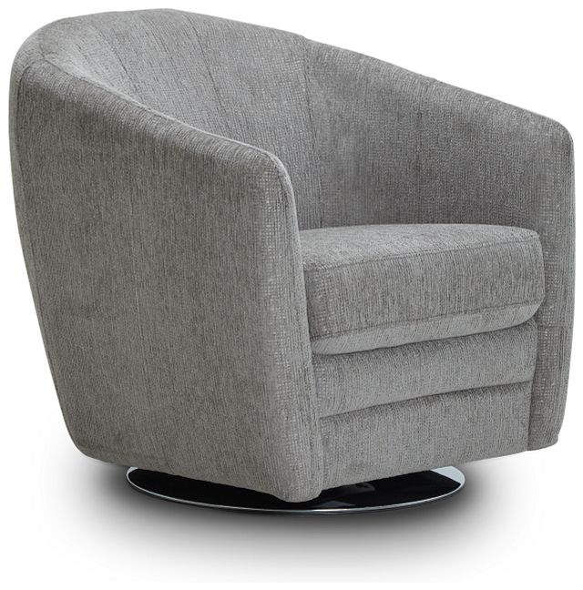 Blakely Gray Fabric Swivel Chair