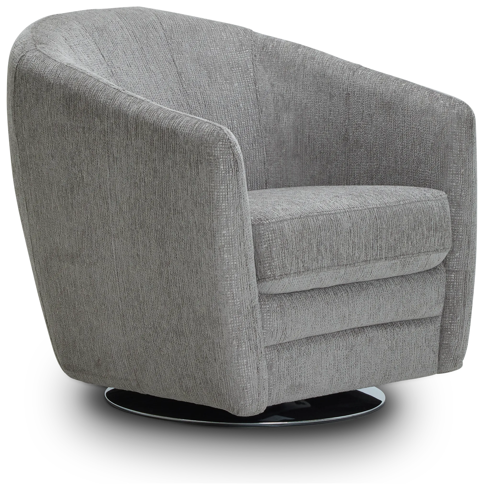 Blakely Gray Fabric Swivel Chair