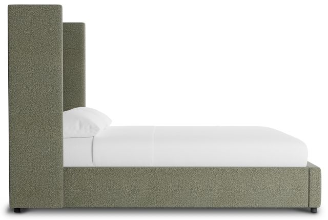 Captiva Sutton Green 60" Upholstered Shelter Bed