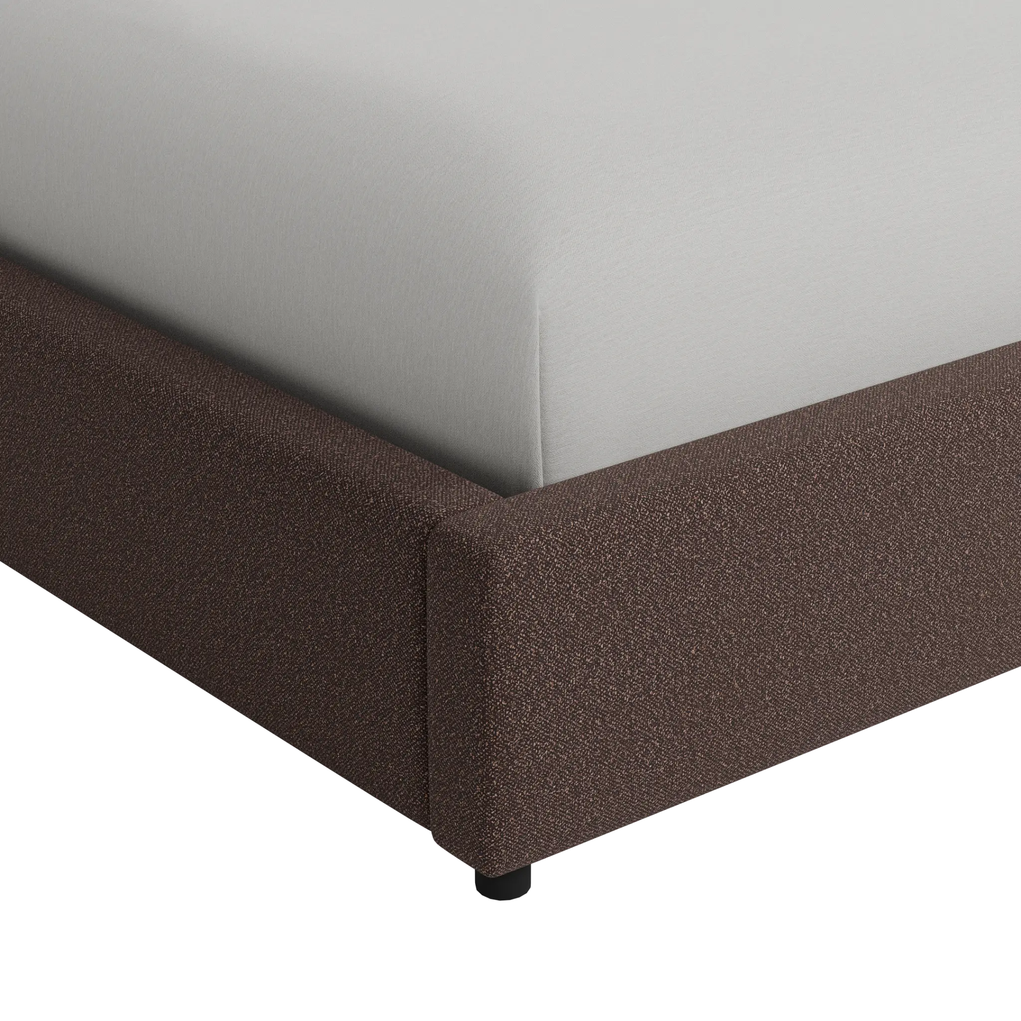 Grayton Elite Dark Brown 54" Upholstered Platform Bed Grayton Elite Dark Brown 54" Upholstered Platform Bed