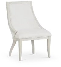 Boca Grande Light Tone Curved Upholstered Side Chair