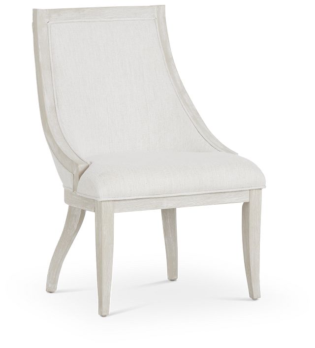 Boca Grande Light Tone Curved Upholstered Side Chair (1)