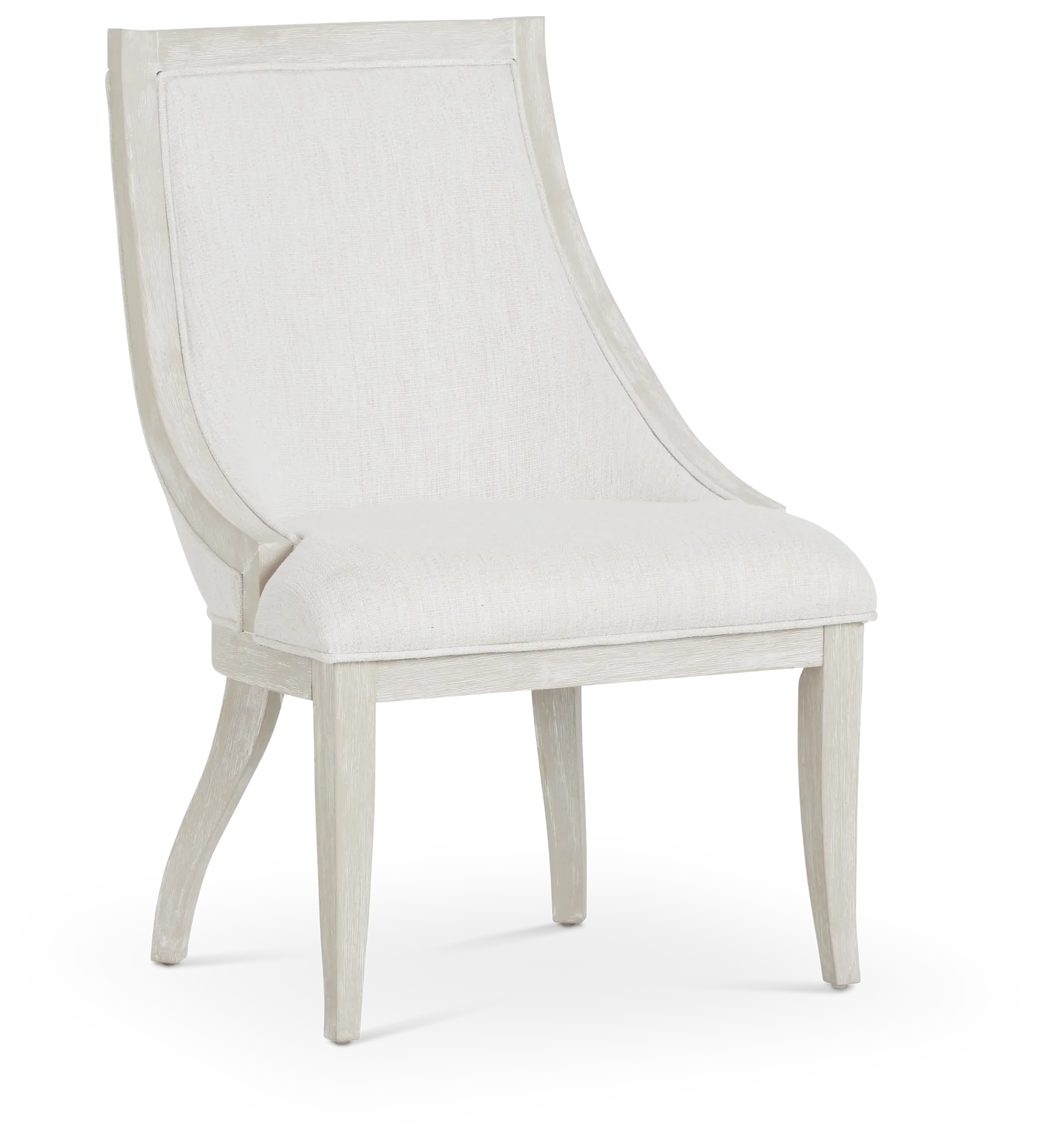 Boca Grande Light Tone Curved Upholstered Side Chair