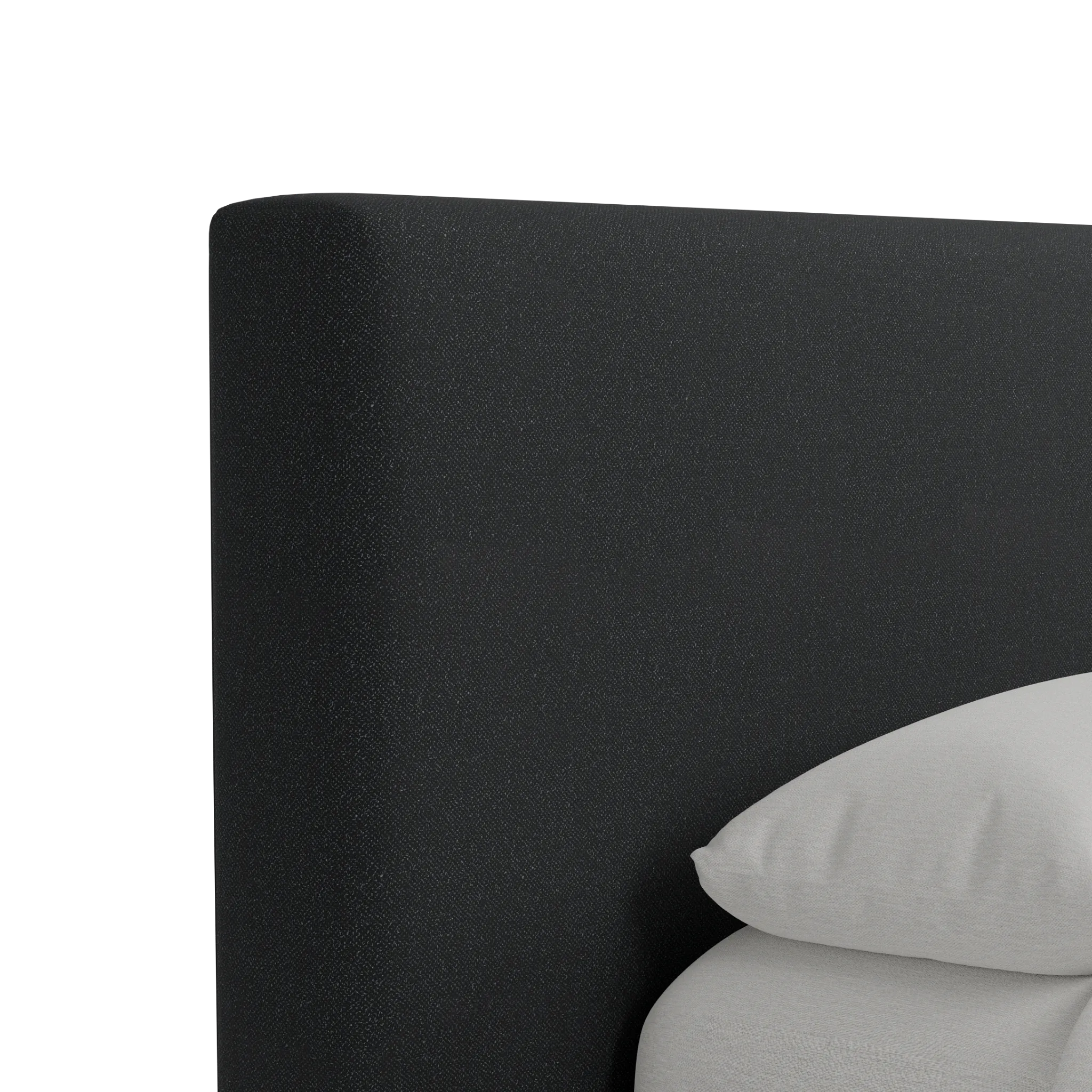 Grayton Elite Black 44" Upholstered Platform Bed