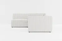 Destin Sea Lane Light Gray Fabric 4-piece Modular Sectional