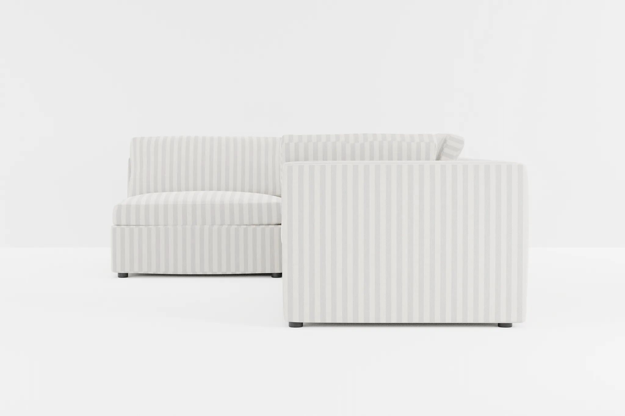 Destin Sea Lane Light Gray Fabric 4-piece Modular Sectional