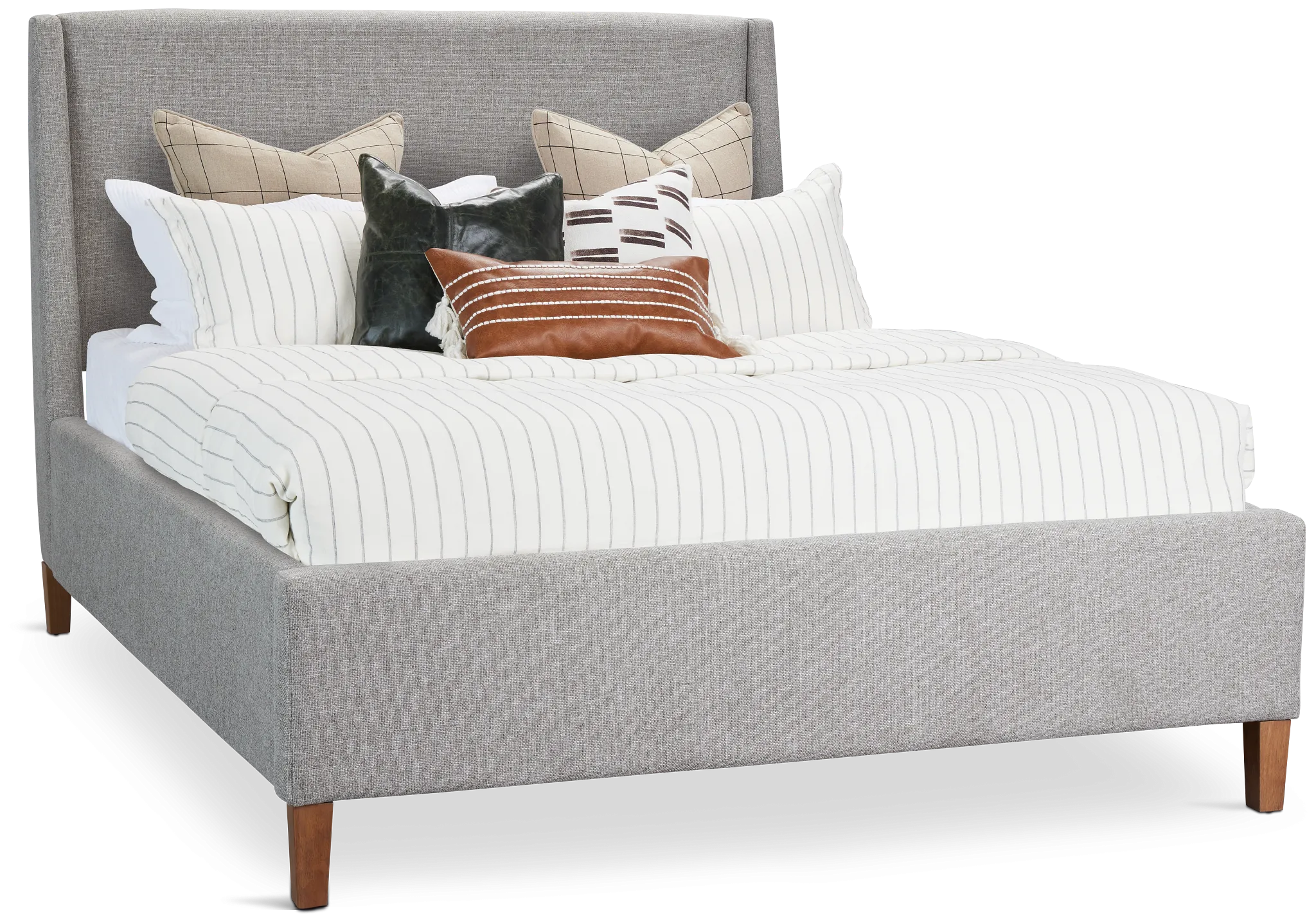 Provo Gray Uph Panel Bed