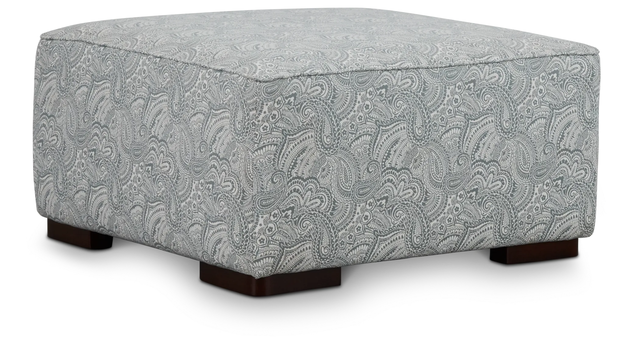 Venezia Blue Fabric Cocktail Ottoman