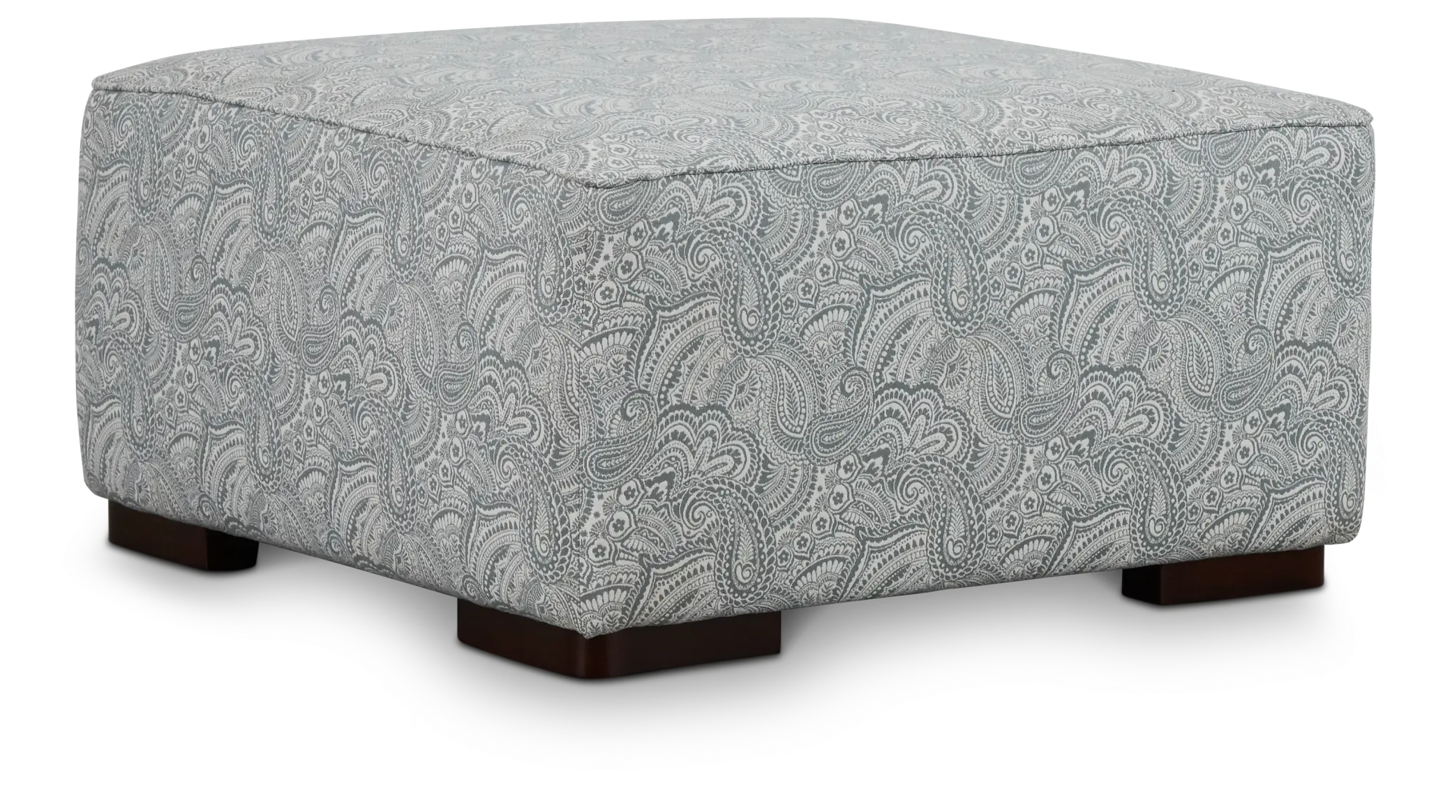 Venezia Blue Fabric Cocktail Ottoman Venezia Blue Fabric Cocktail Ottoman