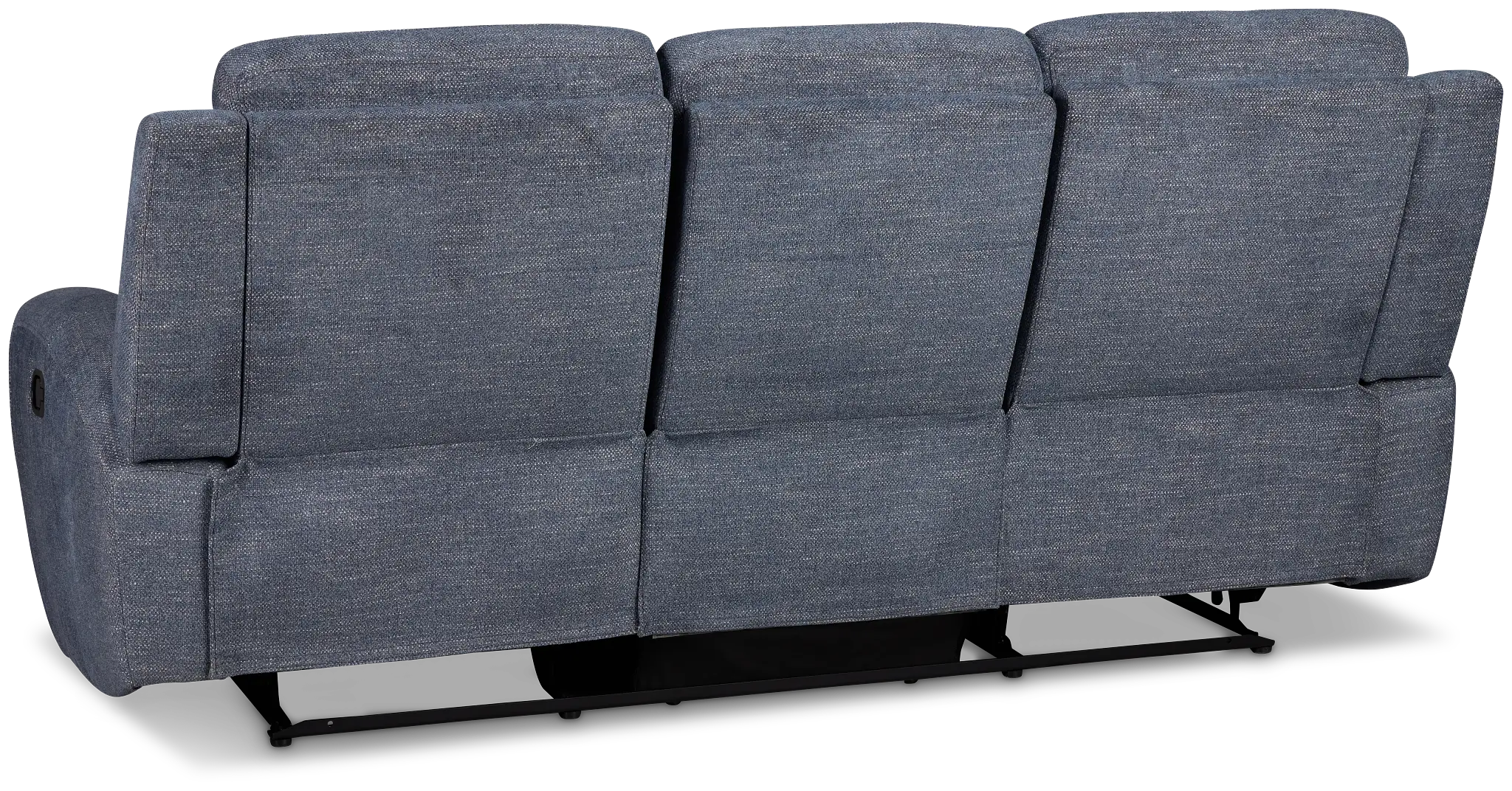 Walker Blue Fabric Reclining Sofa Walker Blue Fabric Reclining Sofa