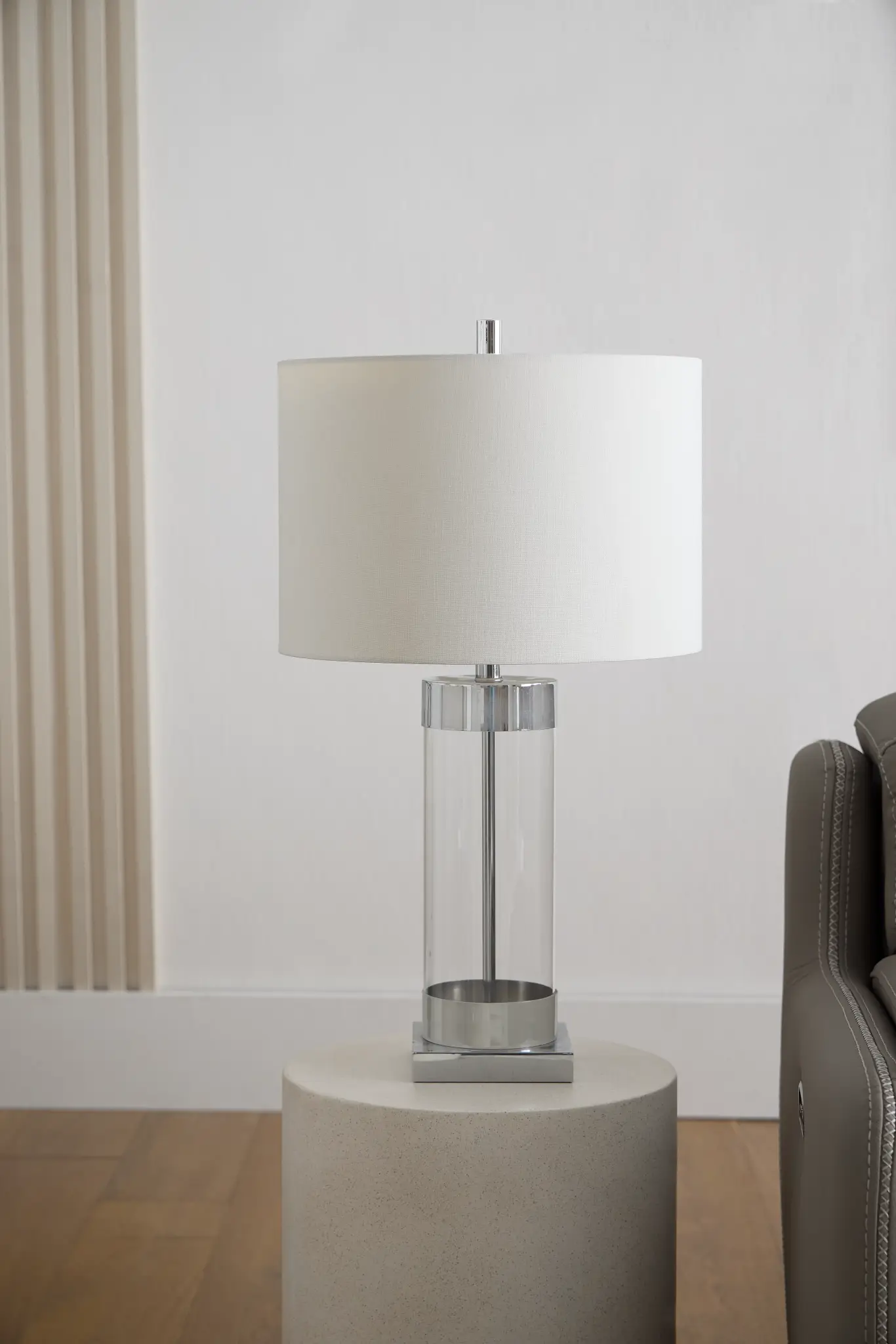 Lucia Chrome Small Table Lamp Lucia Chrome Small Table Lamp