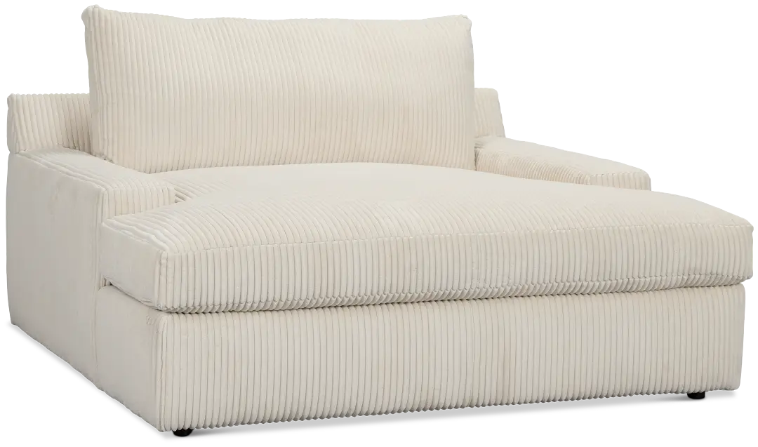 Charlie Ivory Fabric Chaise Charlie Ivory Fabric Chaise