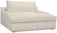 Charlie Ivory Fabric Chaise