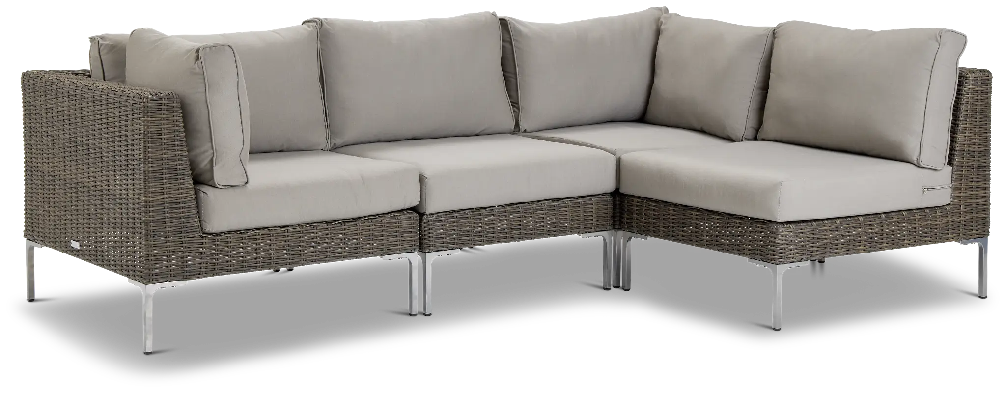 Tulum Gray Woven 4-piece Modular Sectional Tulum Gray Woven 4-piece Modular Sectional