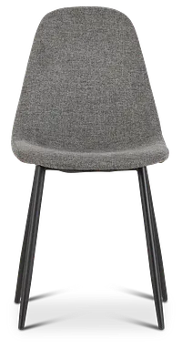 Havana Dark Gray Upholstered Side Chair W/ Black Legs