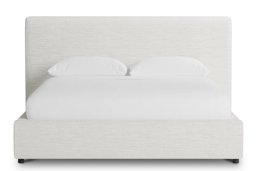 Grayton Maguire Ivory 44" Upholstered Platform Bed