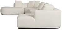 Catalina White Fabric Large Right Chaise Sectional