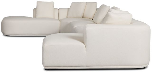 Catalina White Fabric Large Right Chaise Sectional