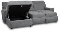 Callum Dark Gray Storage Small Left Power Chaise Sleeper Sectional