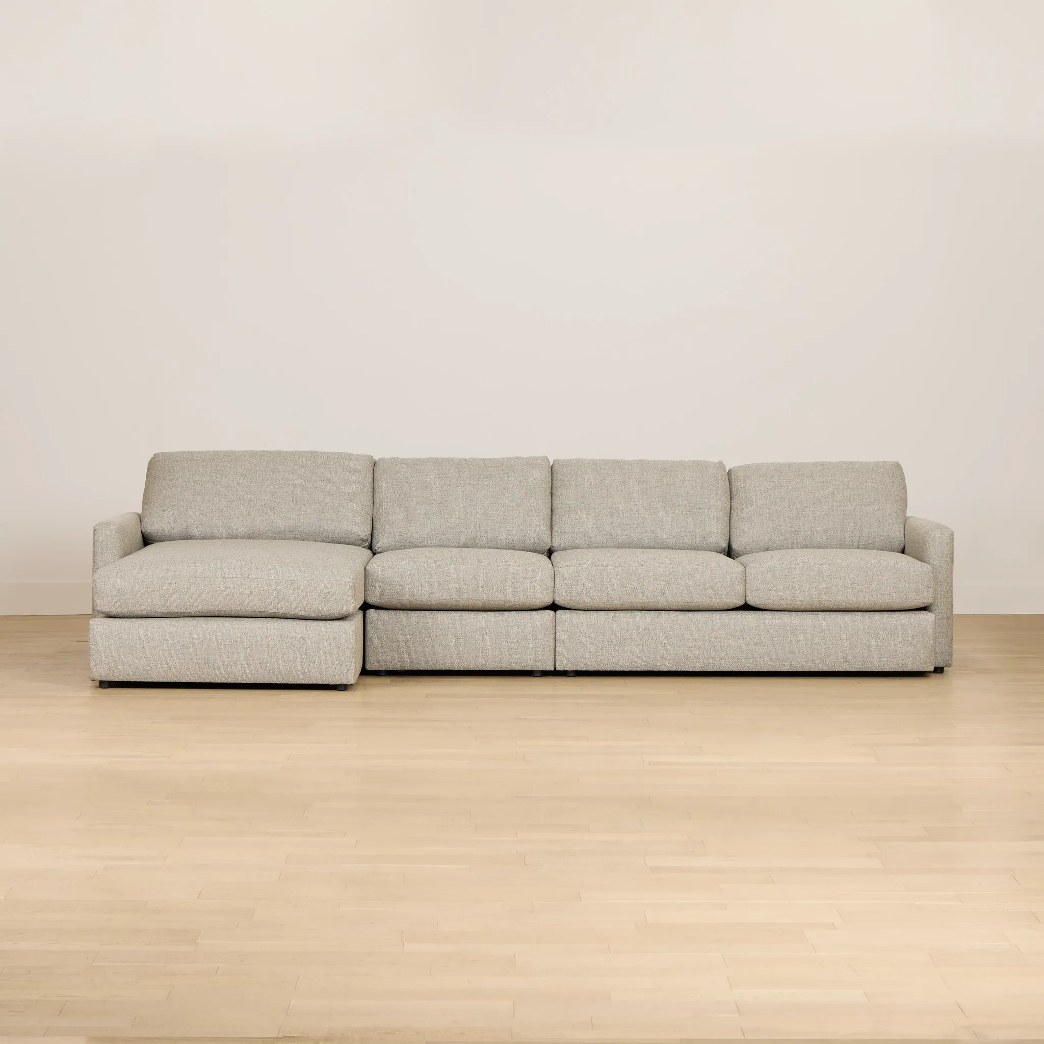 Maxwell Dark Gray Fabric Small Left Chaise Sectional