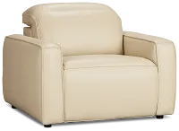 Tidal Beige Lthr/vinyl Power Recliner
