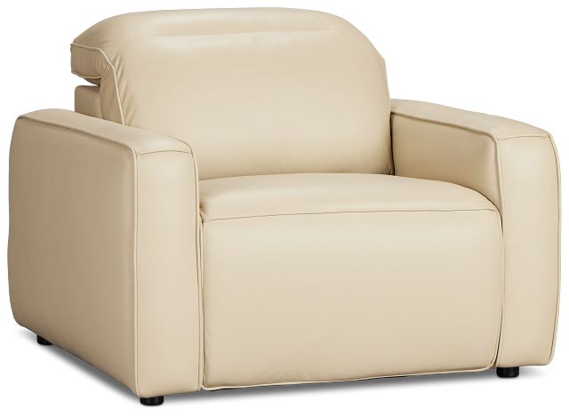 Tidal Beige Lthr/vinyl Power Recliner