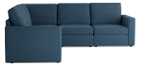Citymod Blue Fabric Small Two-arm Sectional