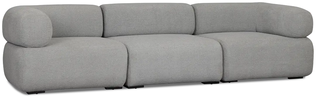 Celeste Light Gray Fabric 3-piece Modular Sofa Celeste Light Gray Fabric 3-piece Modular Sofa