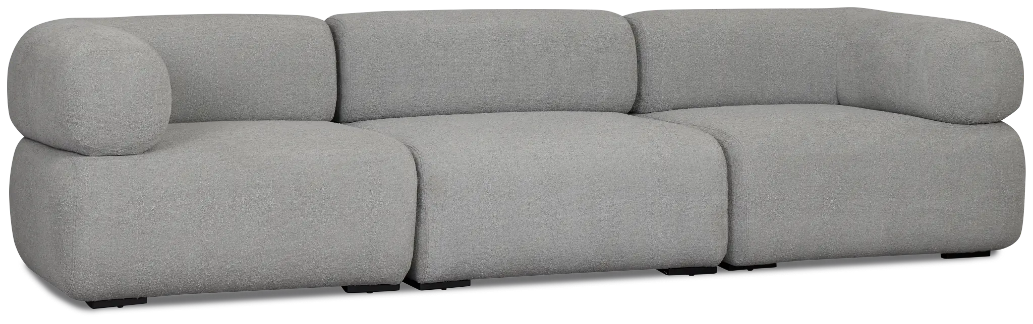 Celeste Light Gray Fabric 3-piece Modular Sofa Celeste Light Gray Fabric 3-piece Modular Sofa