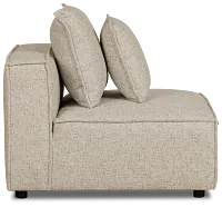 Tatum Beige Fabric Armless Chair