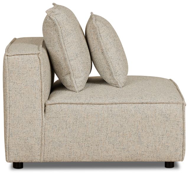 Tatum Beige Fabric Armless Chair