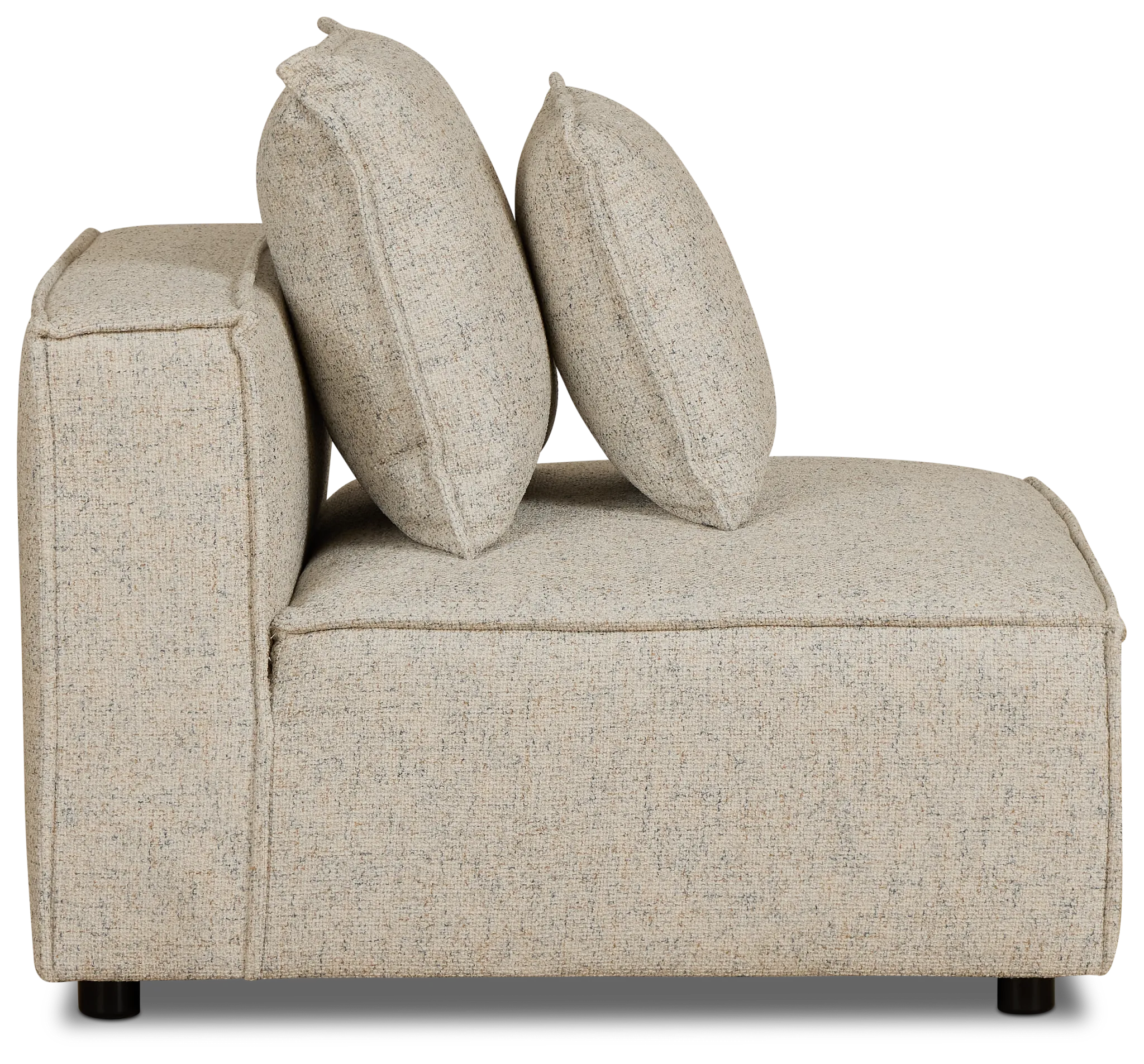 Tatum Beige Fabric Armless Chair