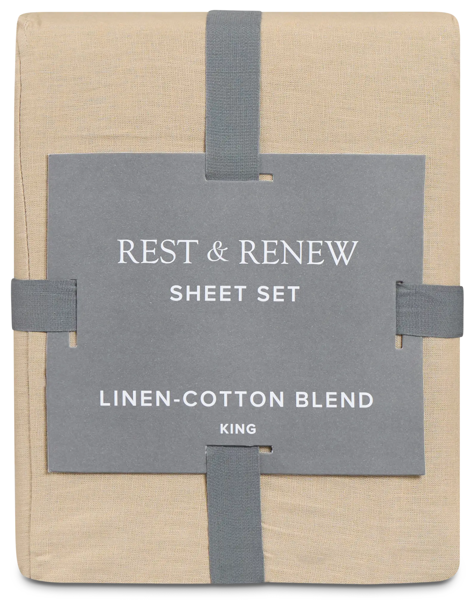 Rest & Renew Linen Blend Dark Beige Sheet Set Rest & Renew Linen Blend Dark Beige Sheet Set