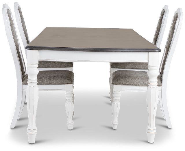 Wilmington Two-tone Rectangular Table & 4 Upholstered Chairs (3)