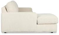 Charlie Ivory Fabric Left Chaise Sectional
