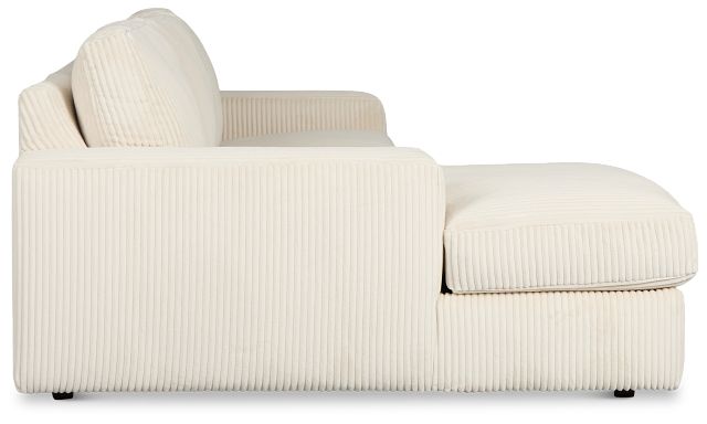 Charlie Ivory Fabric Left Chaise Sectional