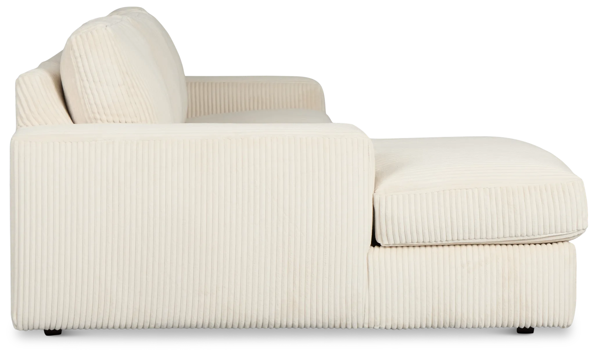 Charlie Ivory Fabric Left Chaise Sectional