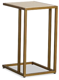 Lukar Gold Square End Table