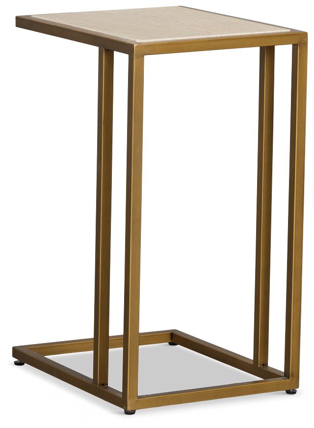 Lukar Gold Square End Table