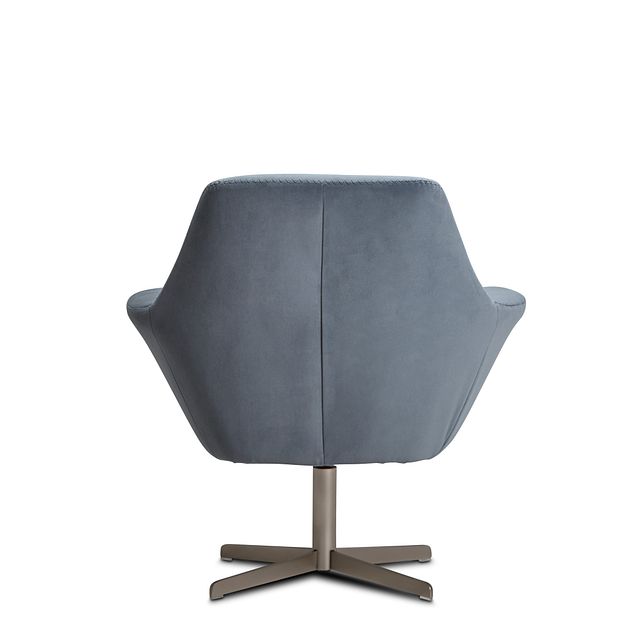 Xander Light Gray Velvet Swivel Accent Chair (4)