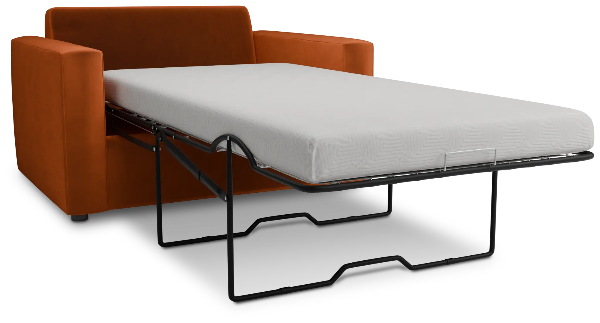 Siesta Joya Orange Fabric Memory Foam Sleeper Siesta Joya Orange Fabric Memory Foam Sleeper