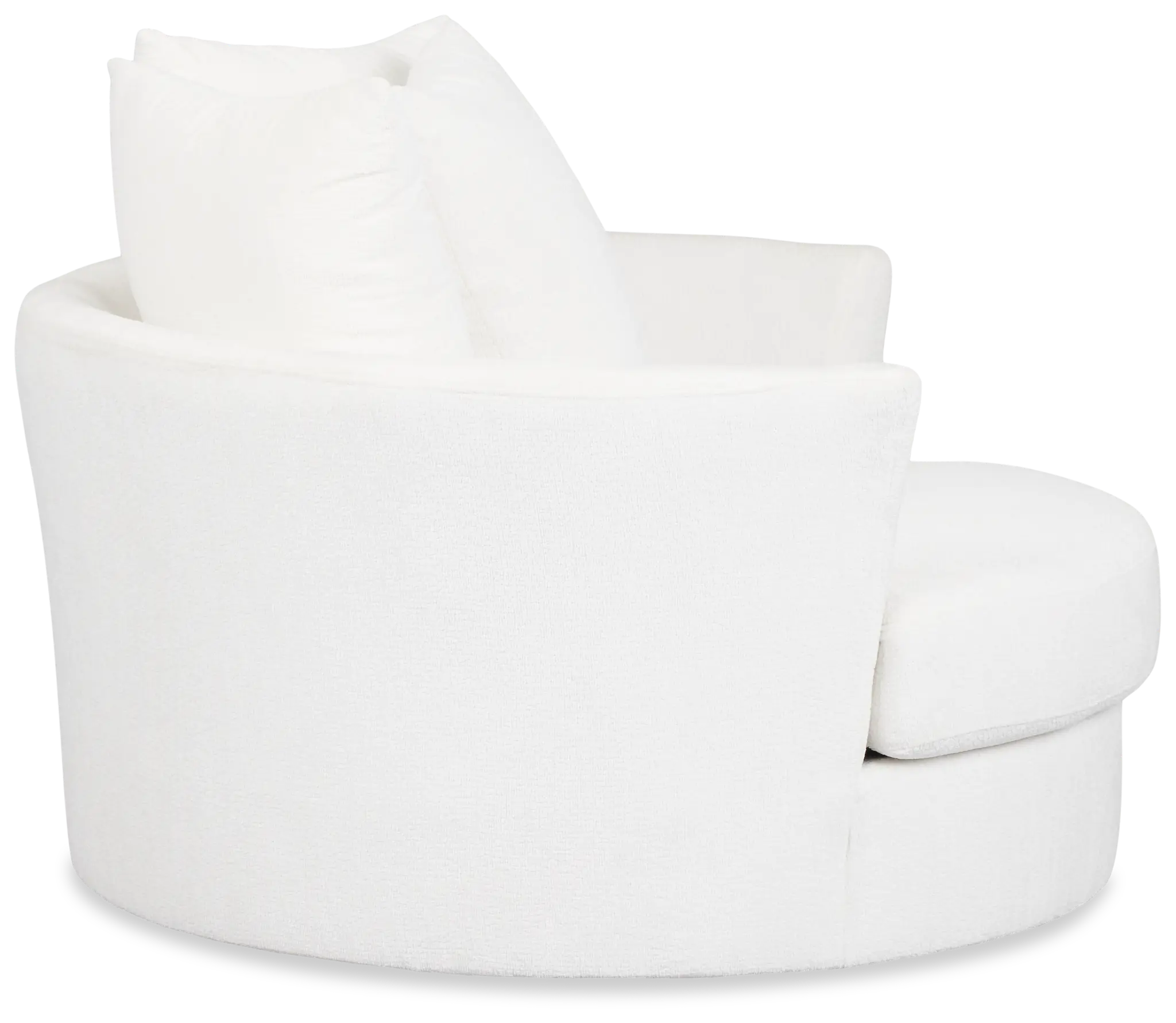 Everly White Fabric Swivel Chair Everly White Fabric Swivel Chair