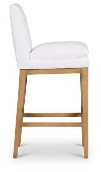 Willow Whitefabric 30" Upholstered Barstool