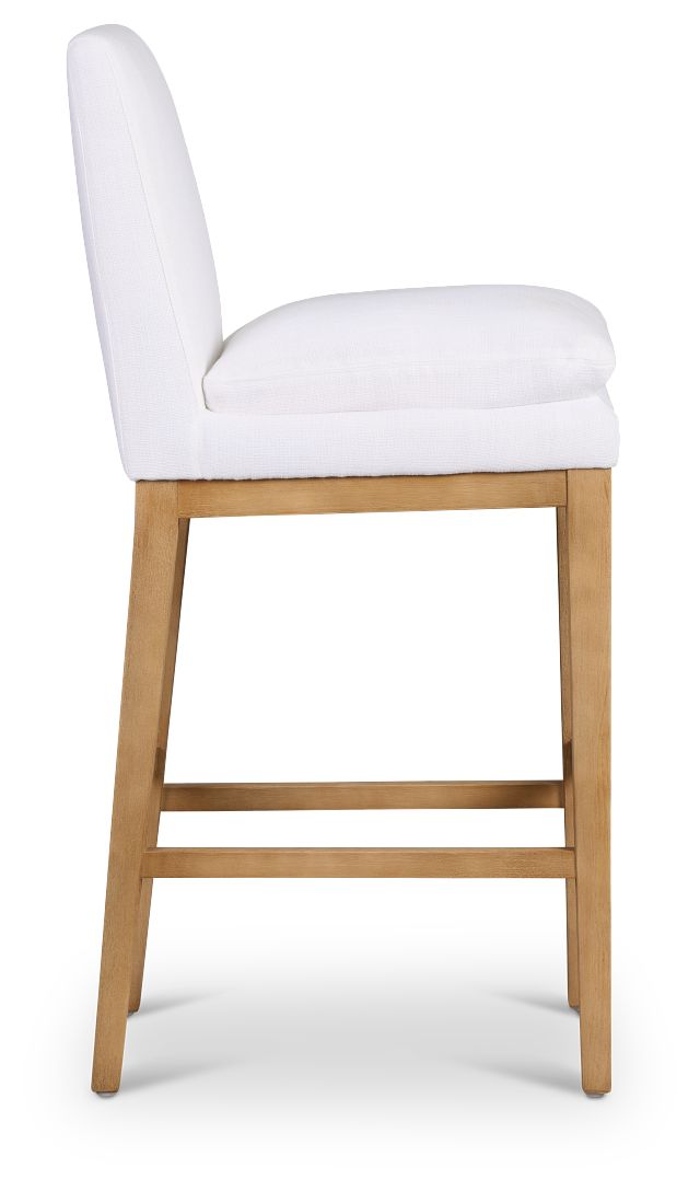 Willow Whitefabric 30" Upholstered Barstool