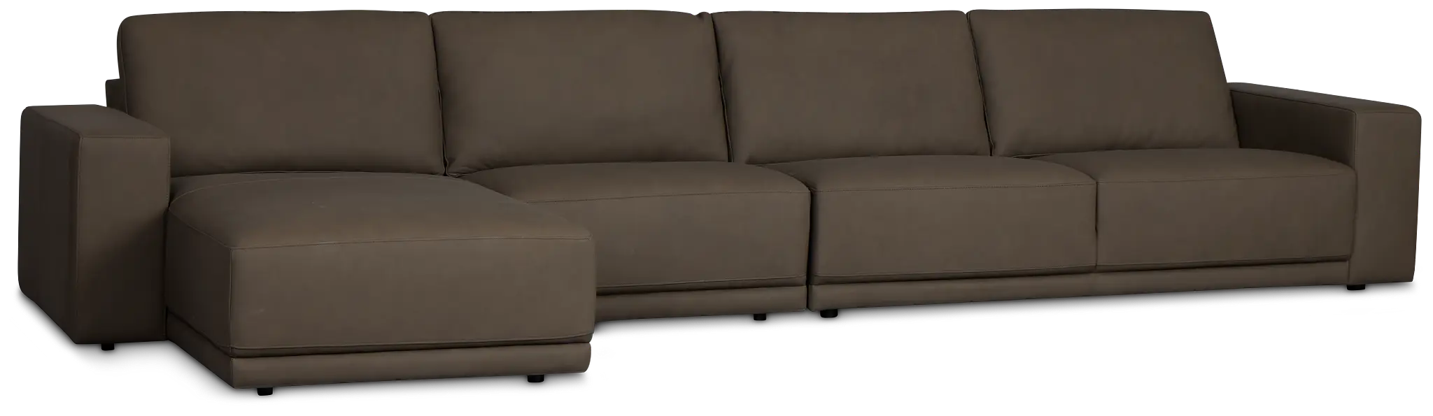 Kellan Dark Gray Leather Small Left Chaise Sectional Kellan Dark Gray Leather Small Left Chaise Sectional