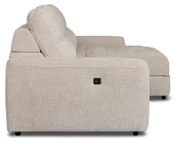 Hendrix Light Taupe Fabric Right Dual Power Extension Chaise Sectional