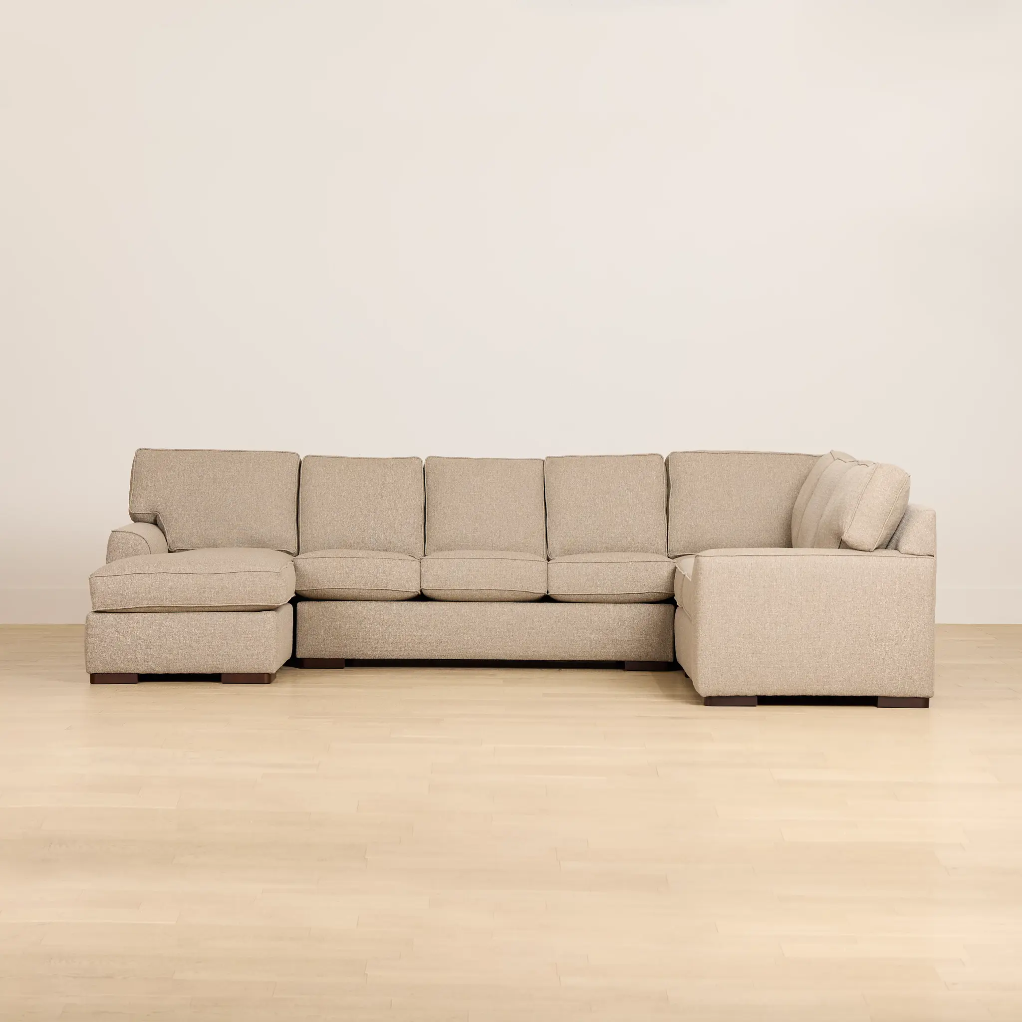 Sinclair Brown Fabric Left Chaise Memory Foam Sleeper Sectional Sinclair Brown Fabric Left Chaise Memory Foam Sleeper Sectional