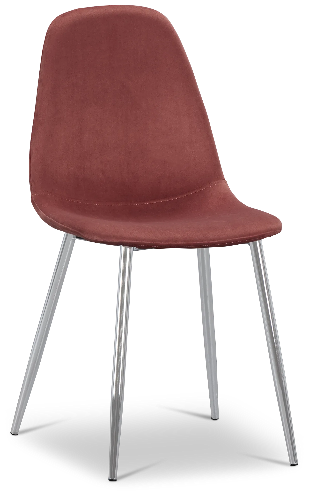Havana Light Pink Velvet Upholstered Side Chair W/ Chrome Legs