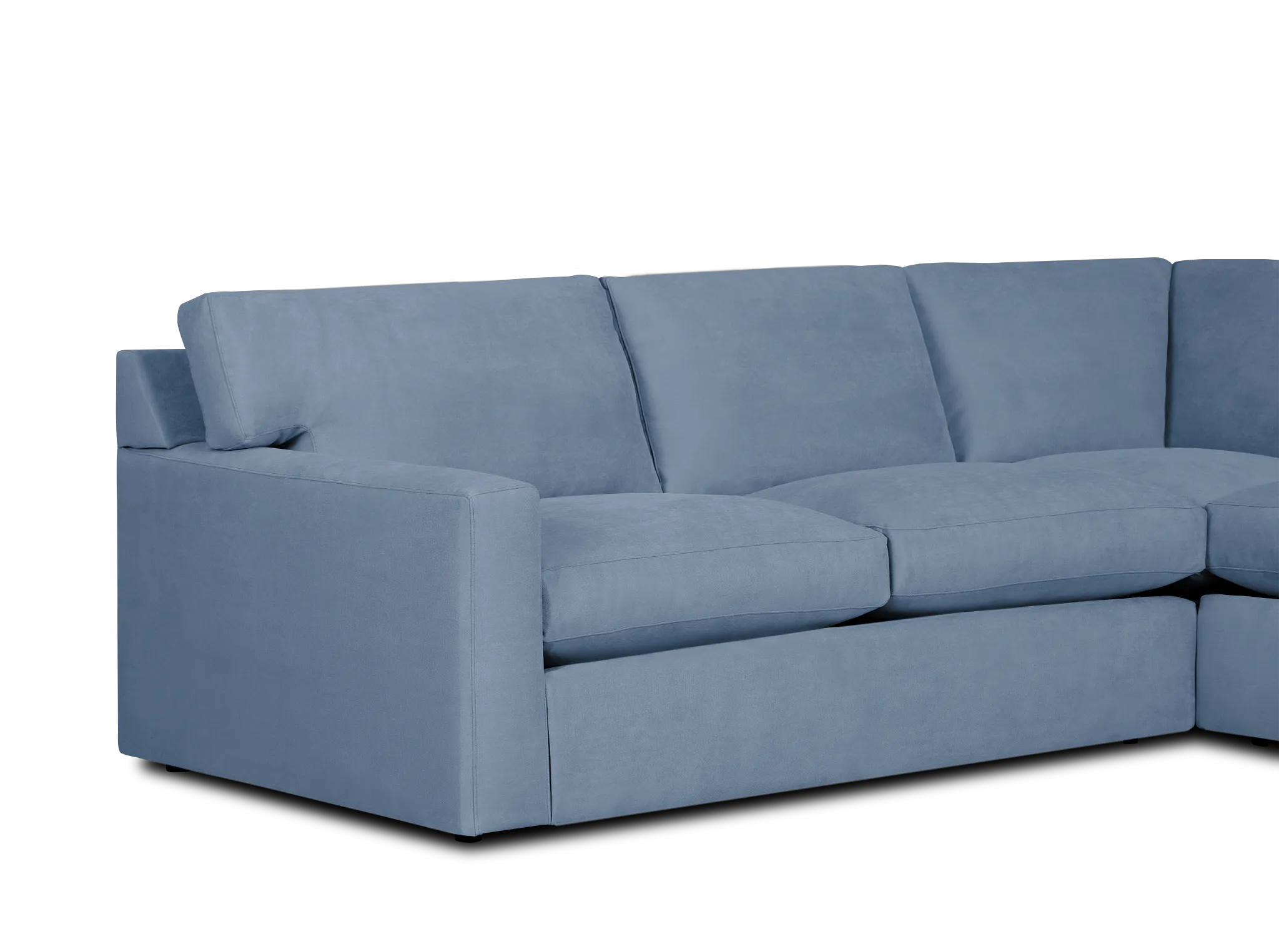 Hudson Blue Fabric Large Two-arm Sectional
