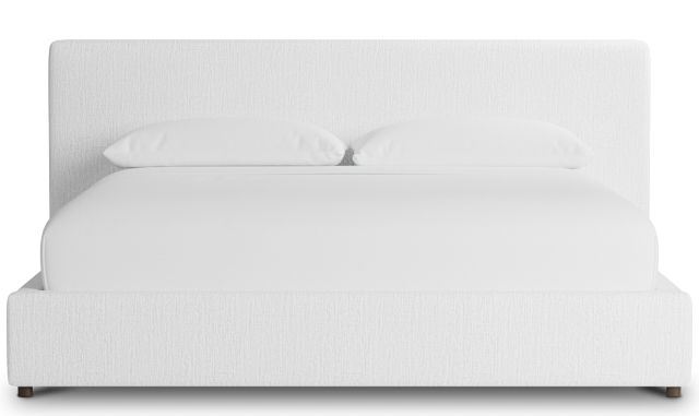 Grayton Revenue White 44" Upholstered Platform Bed
